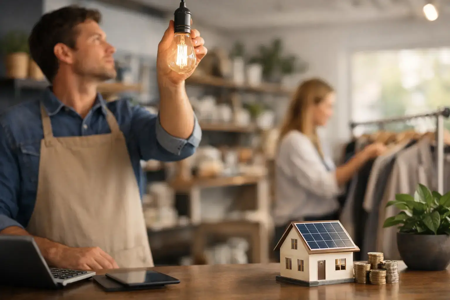 Cómo ahorrar luz en un pequeño negocio sin frenar ventas