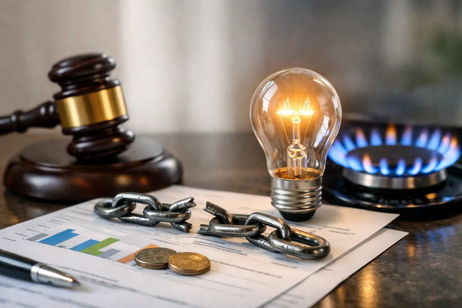 Penalización por permanencia en luz y gas